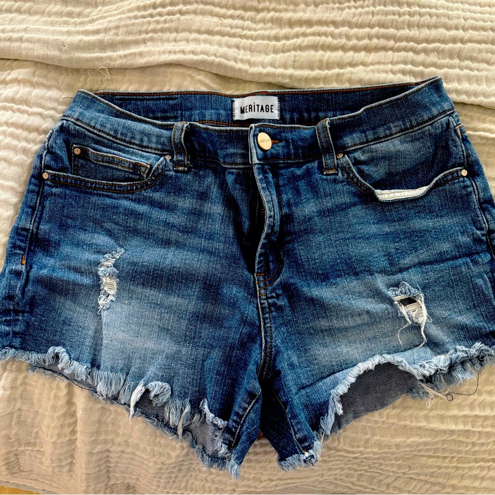 Heritage Women's Distressed Blue Jean Shorts